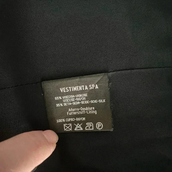 Giorgio Armani Silk Blend Lightweight Snap Closure Blazer Black Size 50 US 40 - Picture 14 of 16